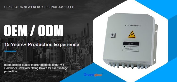 made of high-quality thickened metal Ip65 Pv 4 Combiner Box Solar String Boxes for over-voltage protection
