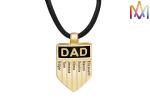 OEM ODM Family Name Pendant Mens Engraved Necklace