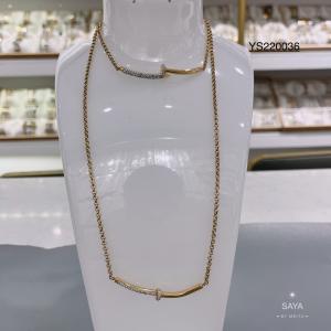 Quality Rhinestone Nail Pendant Necklace Bangle 18k Gold Plated Fashion Jewelry wholesale