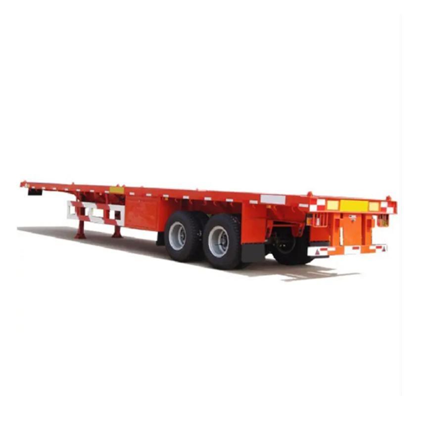 Truck Trailer Hot Design Two-Axle Container Flatbed Trailer for Sale