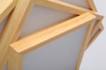 3 tiers square wood ceiling lamp for residential lighting or hotel project