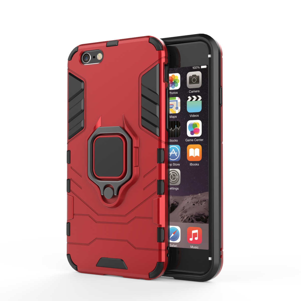 Armor Shockproof Case For iPhone 6, 6s Finger Ring Holder Phone Cover Coque