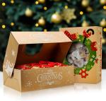 Kraft Foldable Christmas Gift Box Packaging For Chocolate Cake Bakery Dessert