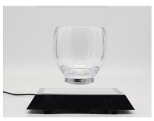 Quality 360 Rotating magnetic levitation Cocktail Glass cup display stands wholesale