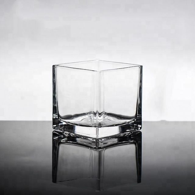 Wholesale Customized clear crystal glass Candle Holder for decoration