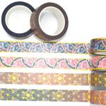 Kpop Rainbow Galaxy Holographic Washi Tape Gold Foil Custom