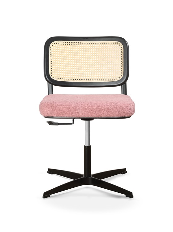 10.5kg Wicker Desk White Office Executive Chair 47CM Seat PP Rattan Studio