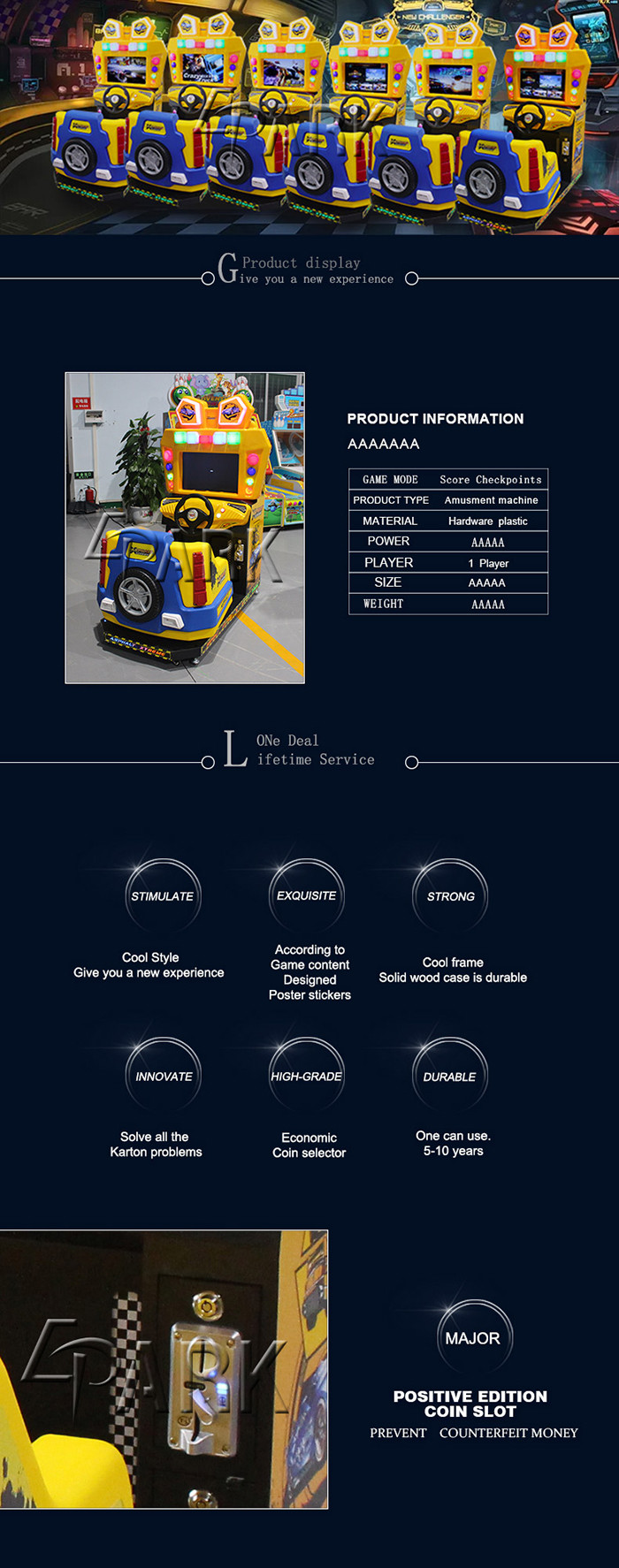 Virtual Real - World Racing Game Machine / Commercial Video Game Equipment
