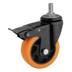 75mm 3inch Rotating PU/PVC Caster Wheel for Industrial Trolley Furniture in