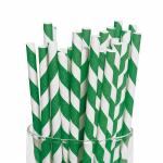 Food Grade Safe Striped Paper Straws Non Toxic FDA Approved Convenient