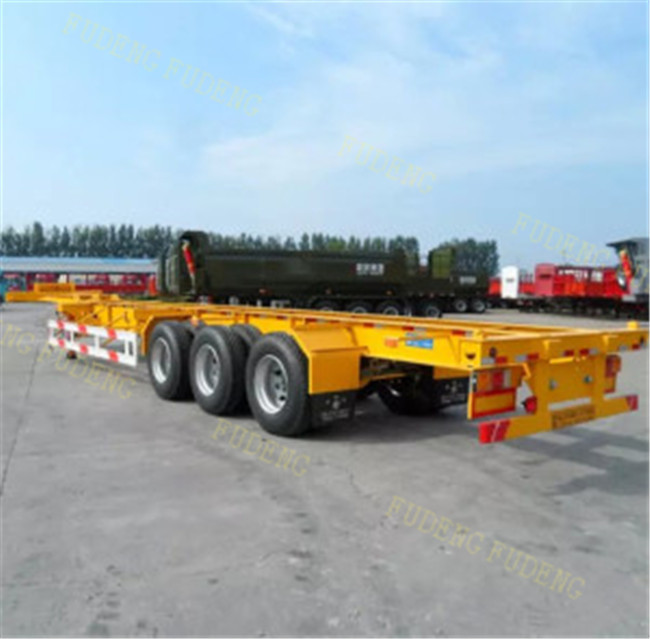 FUWA / BPW Axle Chassis Container Trailer 20ft 40ft Dimension 35 Tons Load