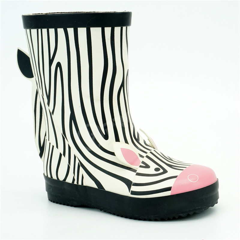 Kids Cute Rubber 3D Pink Unicorn Printed Rain Boots Skid Resistant