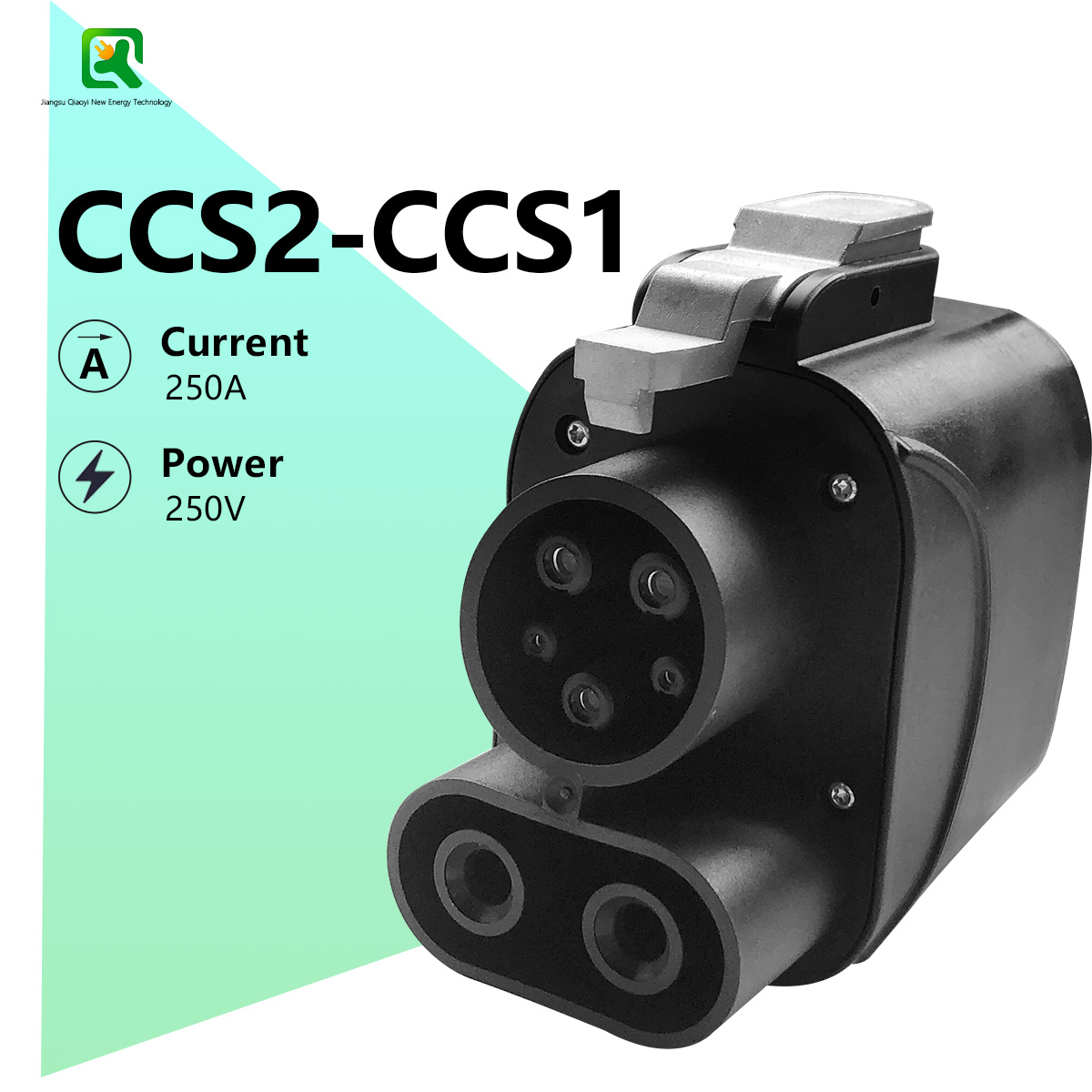Portable Fast DC EV Charger Adapter for Electric Cars Input Voltage 1000 CCS2 to CCS1 Ev Connector Rated Power 250kw