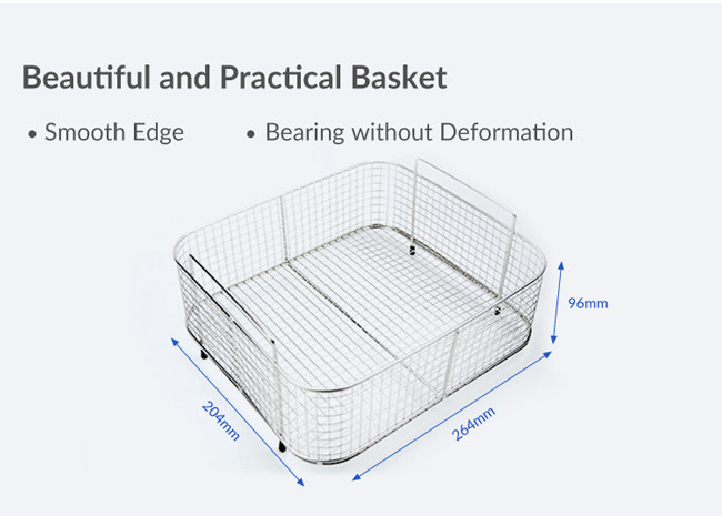 300W Stainless Steel Ultrasonic Cleaner Smooth Edge 300 * 240 * 150MM