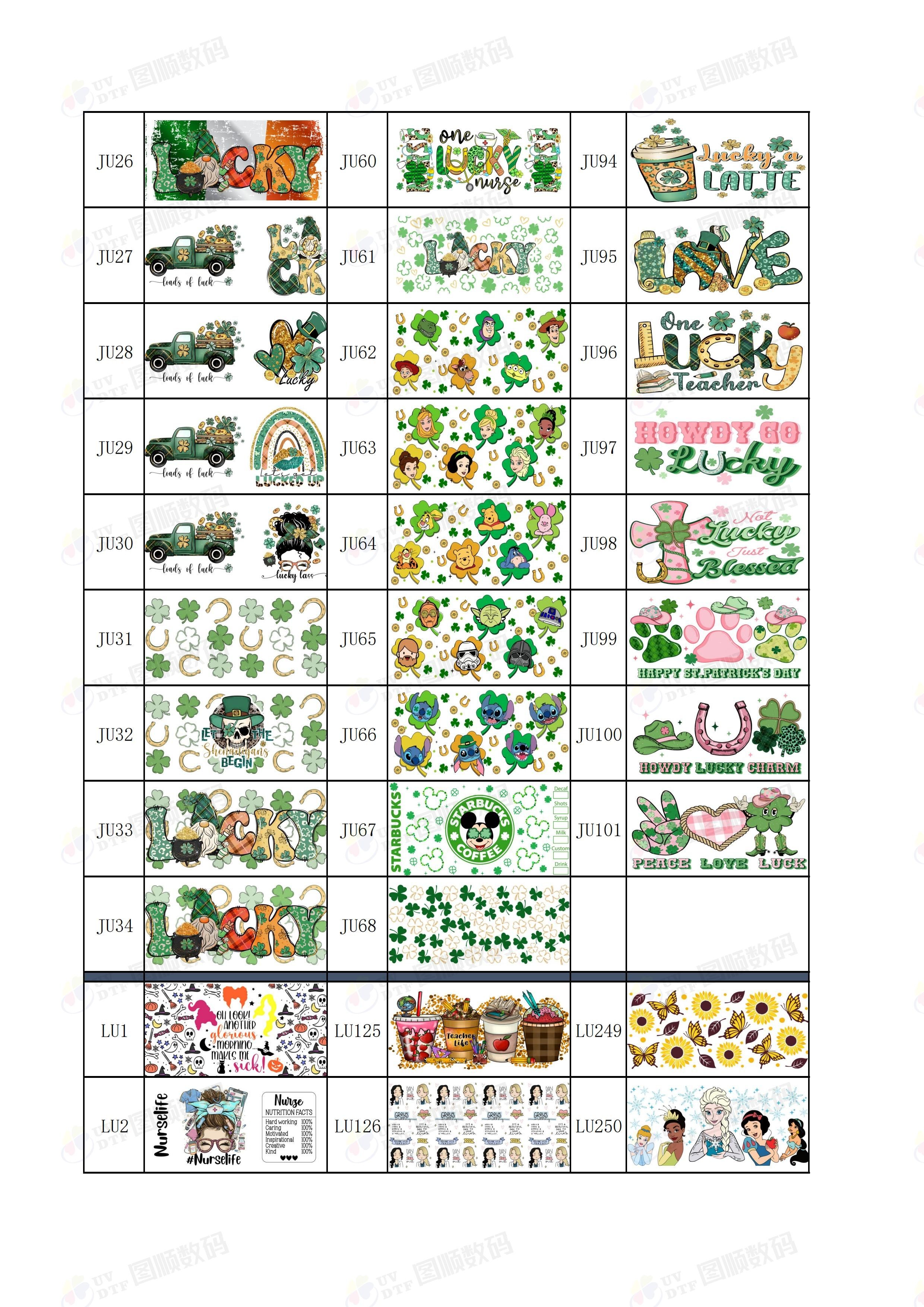 UV Resistant Custom UV DTF Glass Cup Wraps Free Artwork Services