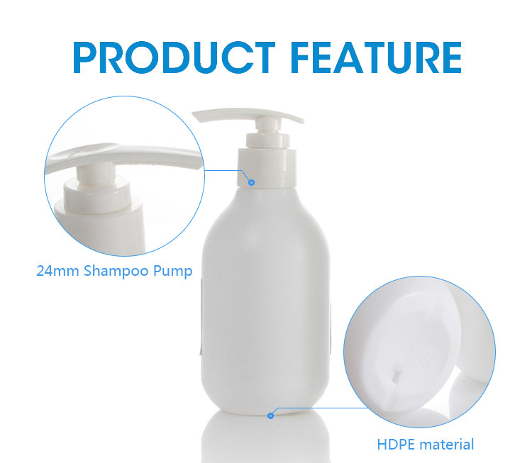 300ml Shampoo Shower Gel Bottle Cylindrical Oblique Shoulder