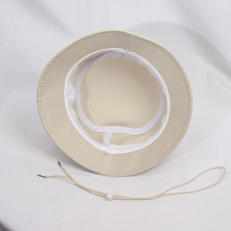 Unisex Pure Cotton Outdoor Sun Hat Beach With Protection Fisher Bucket Cap 58CM