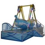 Rainbow color flying chair durable fiberglass material for amusement park