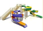 OEM Fiberglass Water Park Construction , Kids Water Playground Equipment System