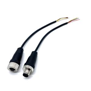 Quality 4 Pin M12 Connector Waterproof Cables 2P 3P 4P 6P 8P Male To Female Straight Connector wholesale