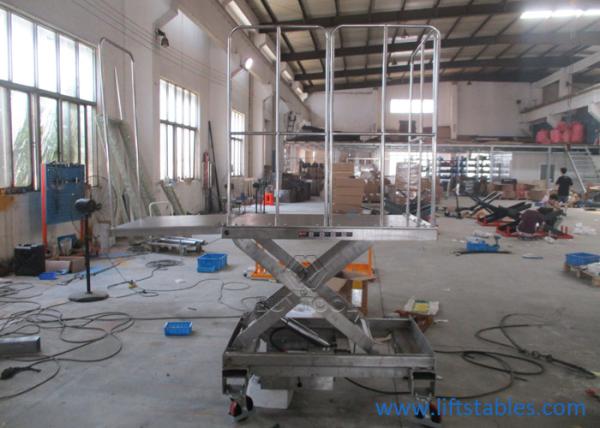 Hydraulic Electric Stationary Lift Table Stainless Steel Scissor Lifting