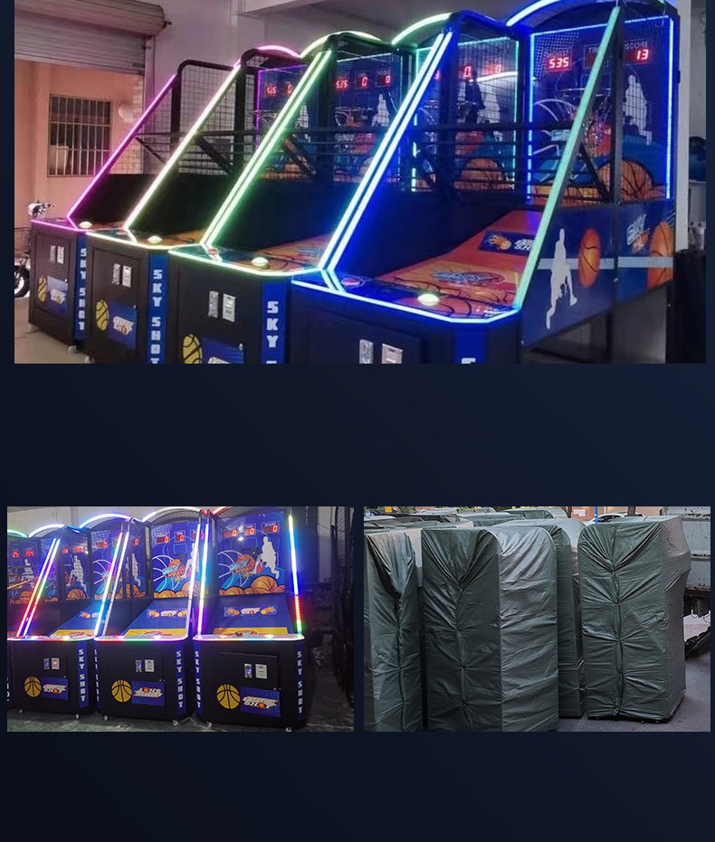 Indoor Amusement Park Hoop Street Arcade Basketball Machine Coin Operated 110V