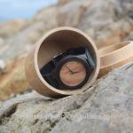 Good design black sandalwood watches with veneer face , mens wooden watch ,cheap