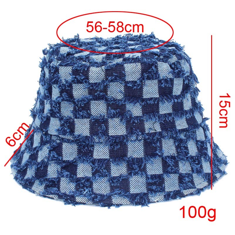 Fashion Designer Bucket Hats High Quality Denim Jeans Fisherman Bucket Hat With Custom Logo