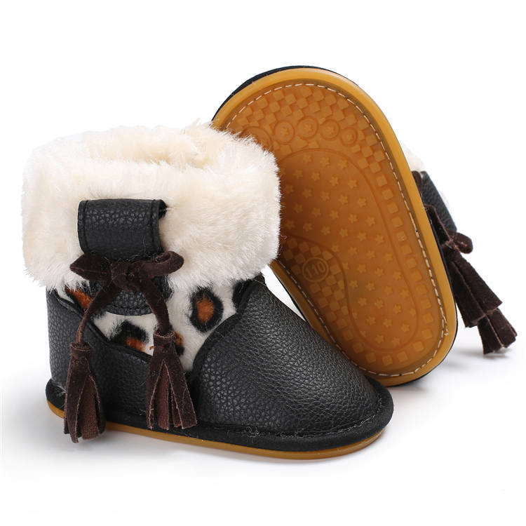 New designed PU Leather warm 0-2 years Rubber hard sole baby boots