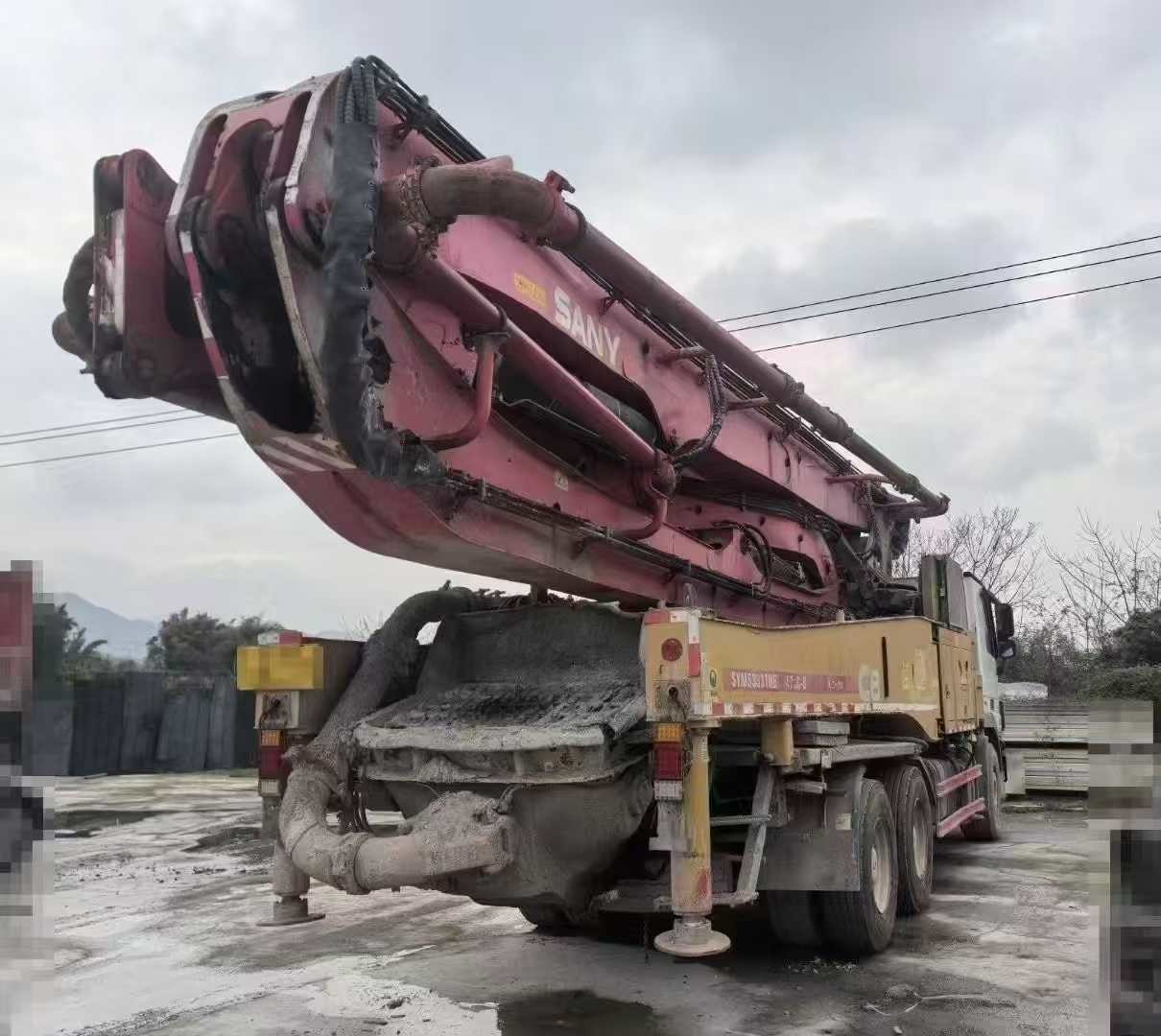 2018 Sany Heavy Industry 47m concrete pump truck installed with Mercedes-Benz chassis engineering machinery