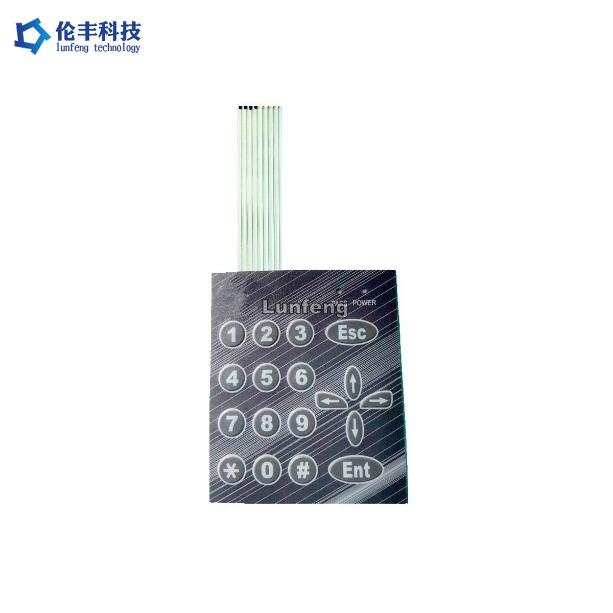 OEM ODM Membrane Switch Keyboard 3M468 3M9080 3M9448 Rear Adhesive
