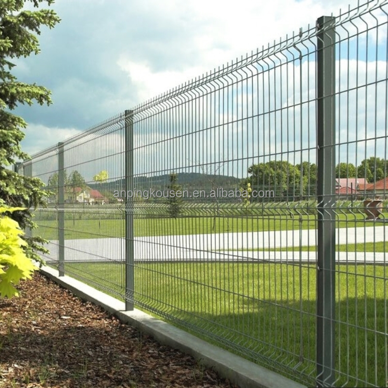 Home Outdoor 3D Curved Welded Wire Mesh Garden Fence for Fence Panel in Metal Material