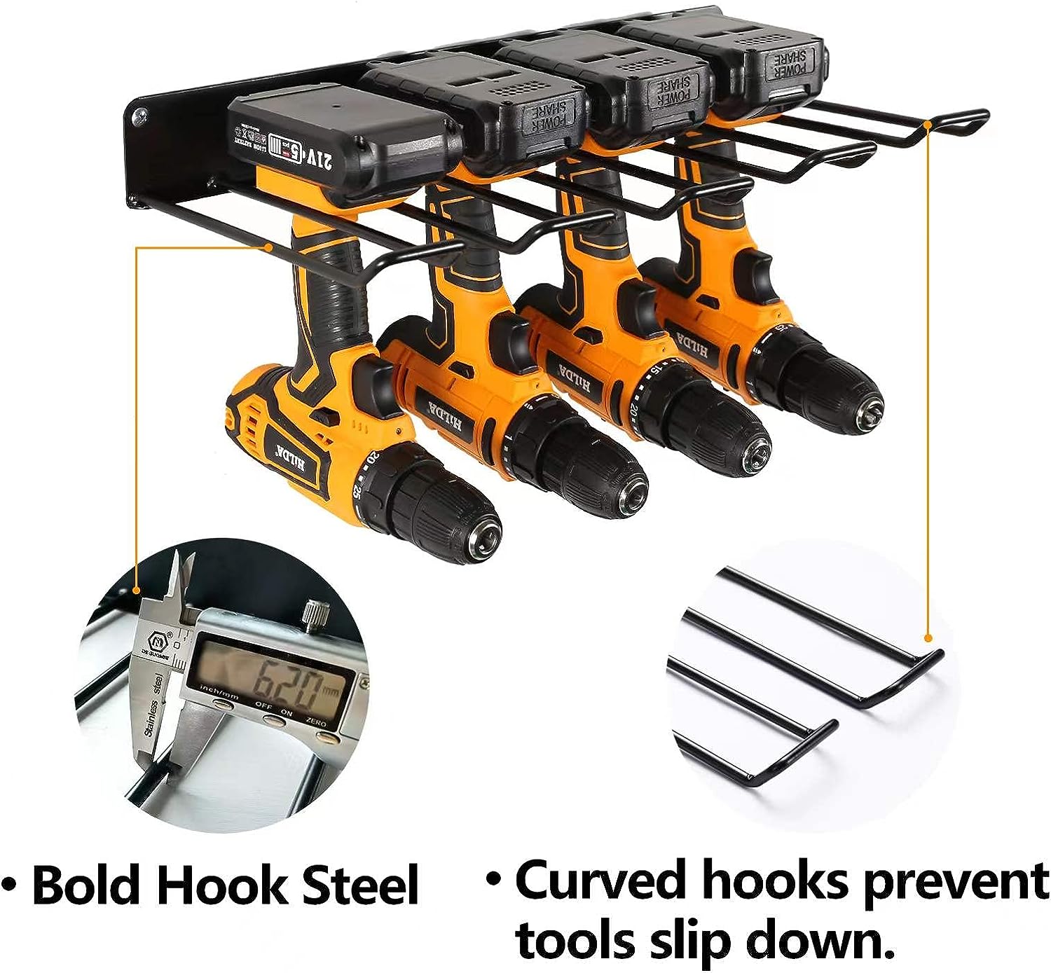 Metal Type Heavy Duty Garage Tool Organizers Power Tool Storage Racks
