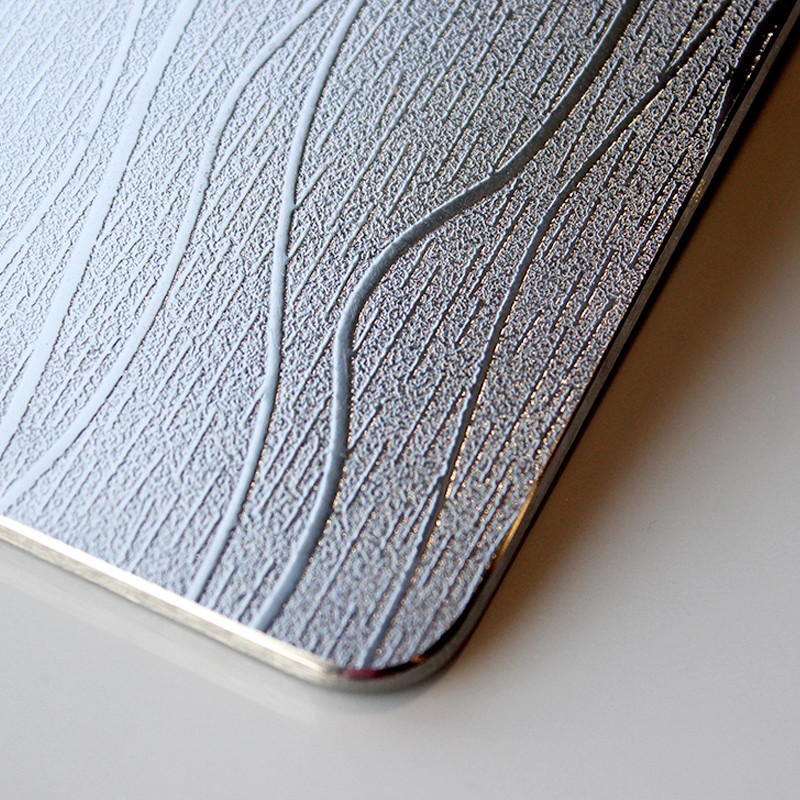 Scratch-Proof Stainless Steel Sheet Embossed Metal Sheet Texture for Kitchen Countertops