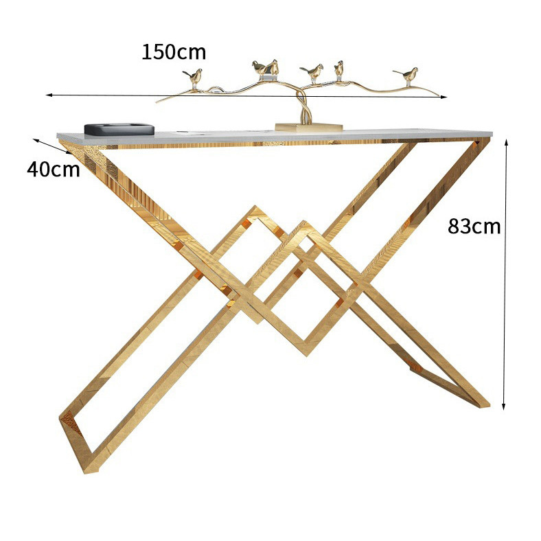 Contemporary Marble & Stainless Steel Console Tables - Wholesale