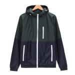 Men Casual Spring Lightweight Autumn Jacket Women'S Hooded Contrast Color Zipper