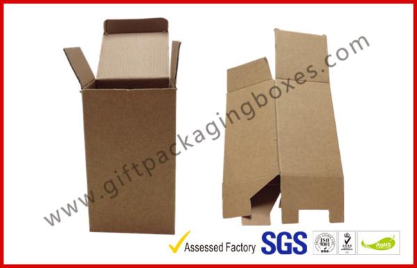 E / F Flute Custom Folded Corrugated Paper Box , White / Brown Cartons Packing