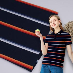 Quality Combed Cotton And Durble Breathable Striped Knit Fabric For Casual Polo Shirt wholesale