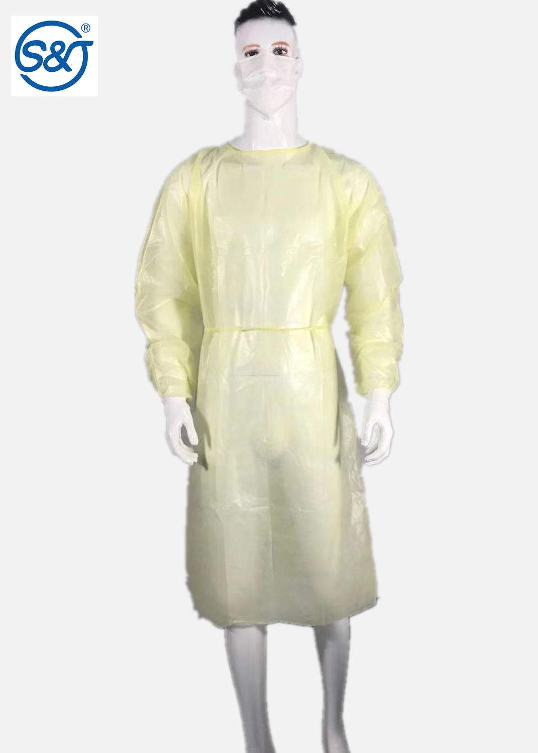 65g Plus Size Disposable Isolation Gowns Round Neck Doctor Isolation Gown