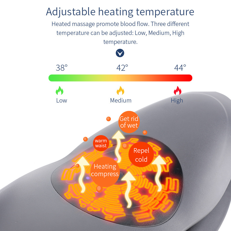 Air Bag Waist Electric Lumbar Back Massager For Lower Back Pain 22cm width