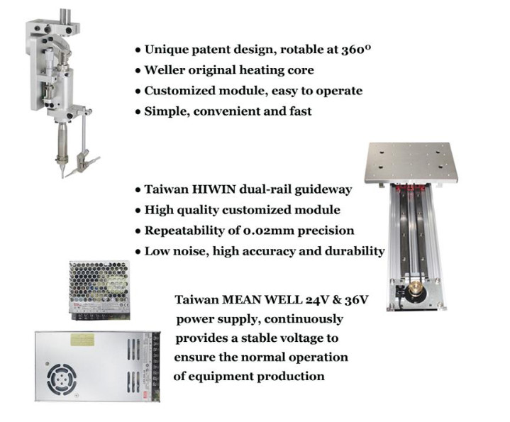 Benchtop Type Automatic Spot Drag Soldering Machine Processing Data Iron Tin