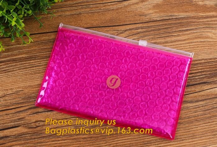 Cosmetic Pink Slider Padded Bag/Silver k Bag With Bubble,Padded Envelopes Cheap Aluminium Foil k Holographic