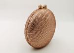Diamond Dazzling Champagne Rhinestone Evening Bags Metal Hard Case