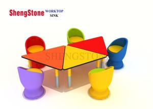 Quality Coloured EDM Compact HPL Panels Comple Tables For Children Training Institutions wholesale