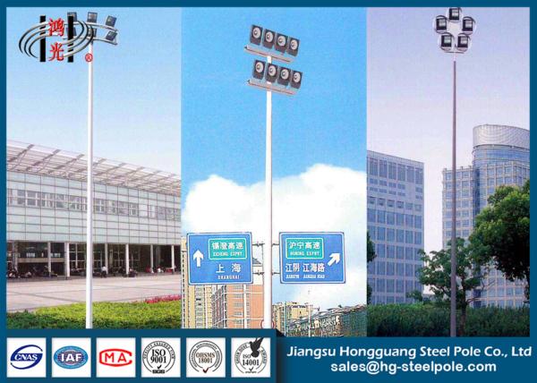 Outdoor Flood Lighting Steel Tubular Pole with Hot Dip Galvanization Powder