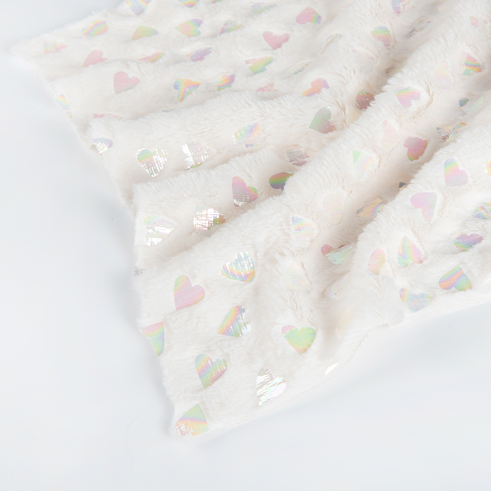 Brushed Pattern Sparkling Sequins Polyester PV Plush Fabric for Soft Toys and Home Textiles 100% Polyester