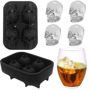 Quality Flexible 3D Skull Silicone Ice Cube Mould For Beer wholesale