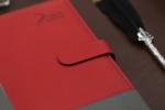PU Leather Ring Binder Journal , Middle Size Refillable Planners Organizers