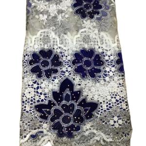 Quality Supoo 2022 Luxurious velvet lace with stones african lace fabric embroidery Evening dress wholesale