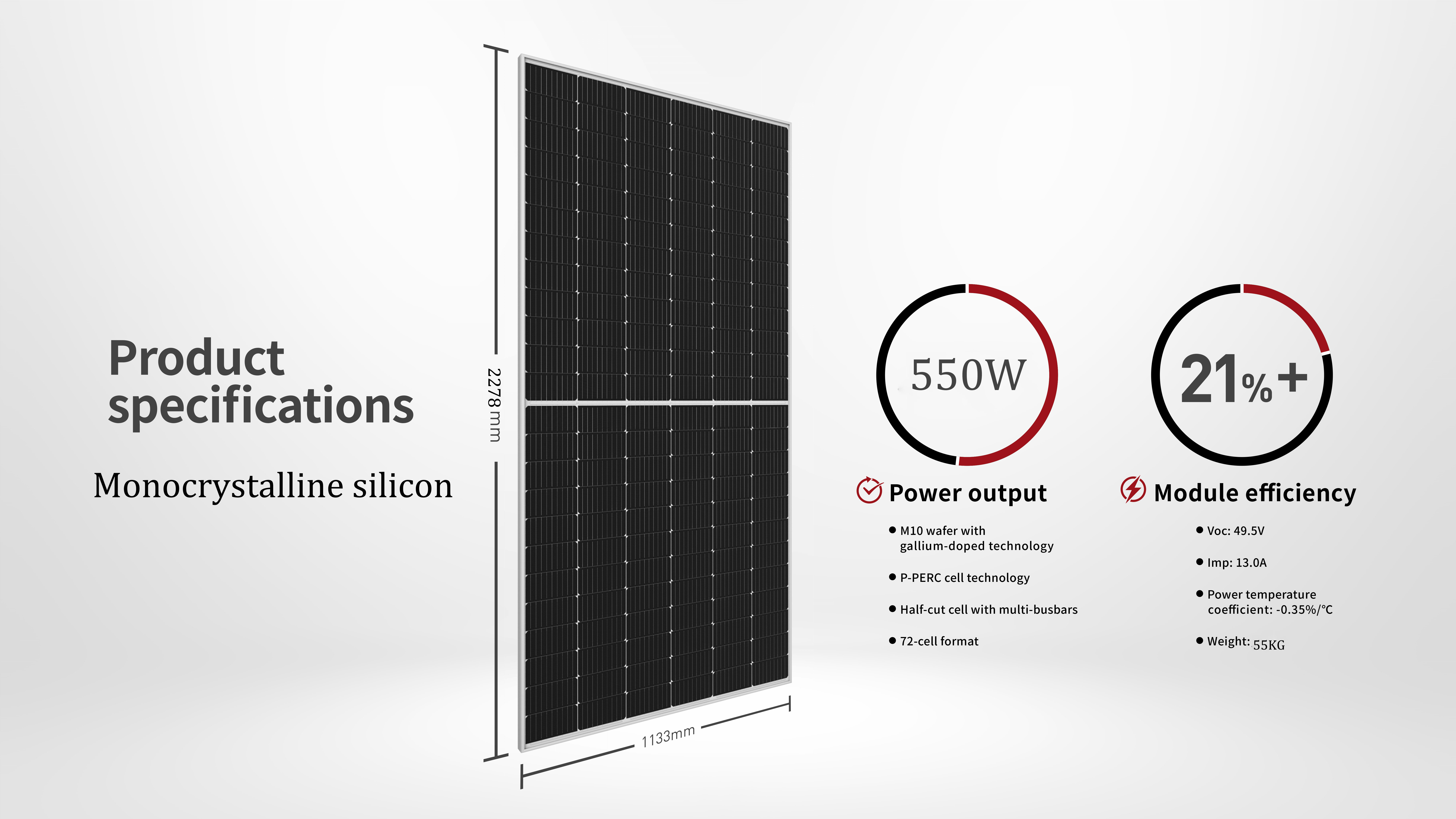 150W 3.2mm Tempered Low Iron Glass Mono PREC Flexible RV Solar Panel for Boat Camping